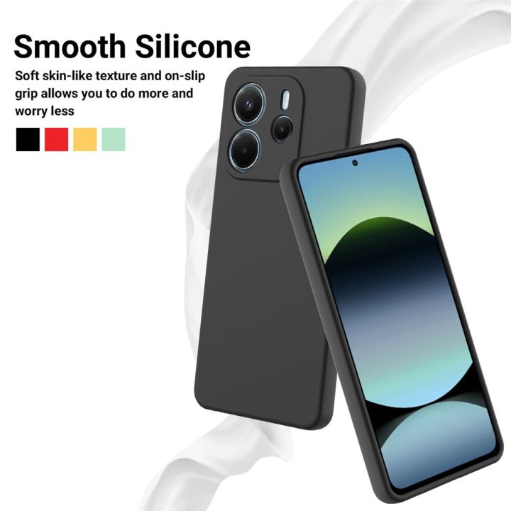 Xiaomi%20Redmi%20Note%2014%204G%20Liquid%20Silicone%20Case%20Phone%20Back%20Cover%20-%20Black%20-%20Image%203