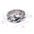Yfashion Cast Puzzle Hand Ring Stress Release Smart oy Brain  Metal Puzzle oy as ift. 