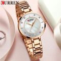 Curren - 9051 - Stainless Steel Watch- Rose - Wrist Fashion Watch For Women. 