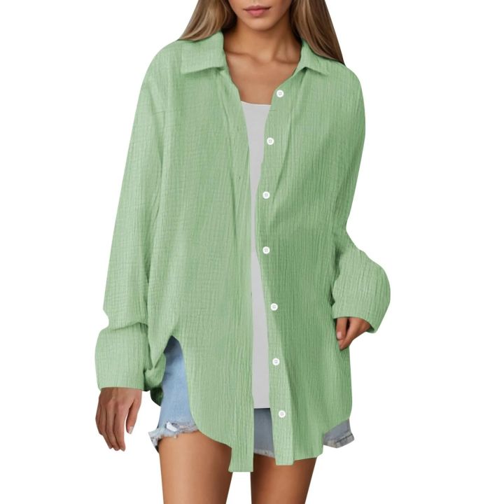 Ladies%E2%80%99%20Everyday%20Cotton%20Crepe%20Shirt%20%E2%80%93%20Soft%20Textured%20Fabric%20with%20Classic%20Button%20Closure%20-%20Image%205