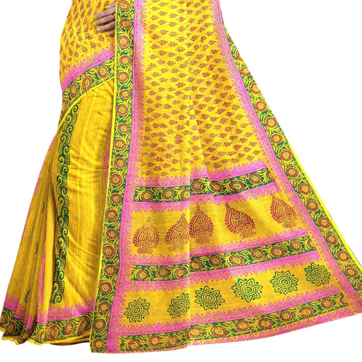 Trendy%20&%20Exclusive%20Tangail%20Tat%20Multicolor%20Cotton%20Saree%20(Sharee)%20-%20Classic%20Charm%20with%20Running%20Blouse%20Piece%20for%20Women%20-%20Best%20Quality%20&%20Fashionable%20Shari%20-%20Image%203