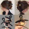 Frosted Wave Clip Large Maillard Hair Clip Women's 2024 New Style Shark Clip Hair Accessories for the Back of the Head.