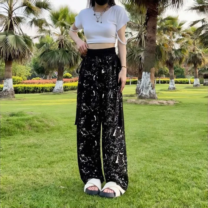 Summer%20Thin%20Fashion%20Design%20Sense%20Ribbon%20Bowknot%20Straight-Leg%20Pants%20Wide%20Leg%20Pants%20for%20Women%202024%20New%20Internet%20Hot%20-%20Image%206