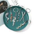 Anime Demon Slayer Katana Keychain Tanjiro Inosuke Agatsuma Zenitsu Key Ring Manga Fans Souvenir Collect Men Women Gift. 