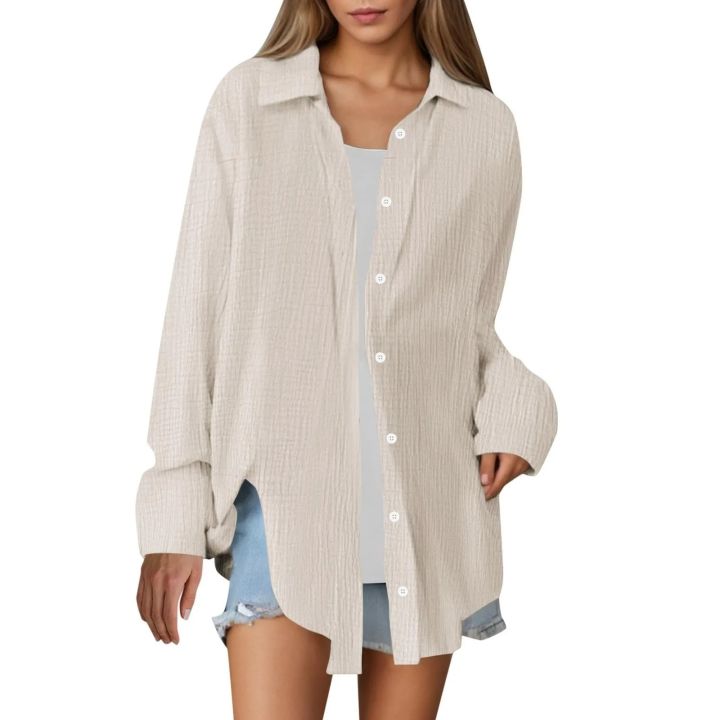 Ladies%E2%80%99%20Everyday%20Cotton%20Crepe%20Shirt%20%E2%80%93%20Soft%20Textured%20Fabric%20with%20Classic%20Button%20Closure%20-%20Image%202