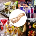 Shot Glass Holder Set-1Oz/30Ml Shot Glass Set Bamboo Shot Glass Holder, 6Pcs Shot Glass Set, Perfect for Party, Bar. 