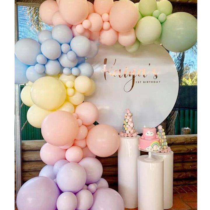 Multicolor Pastel Balloons Garland Arch Kit Rainbow Kids Birthday