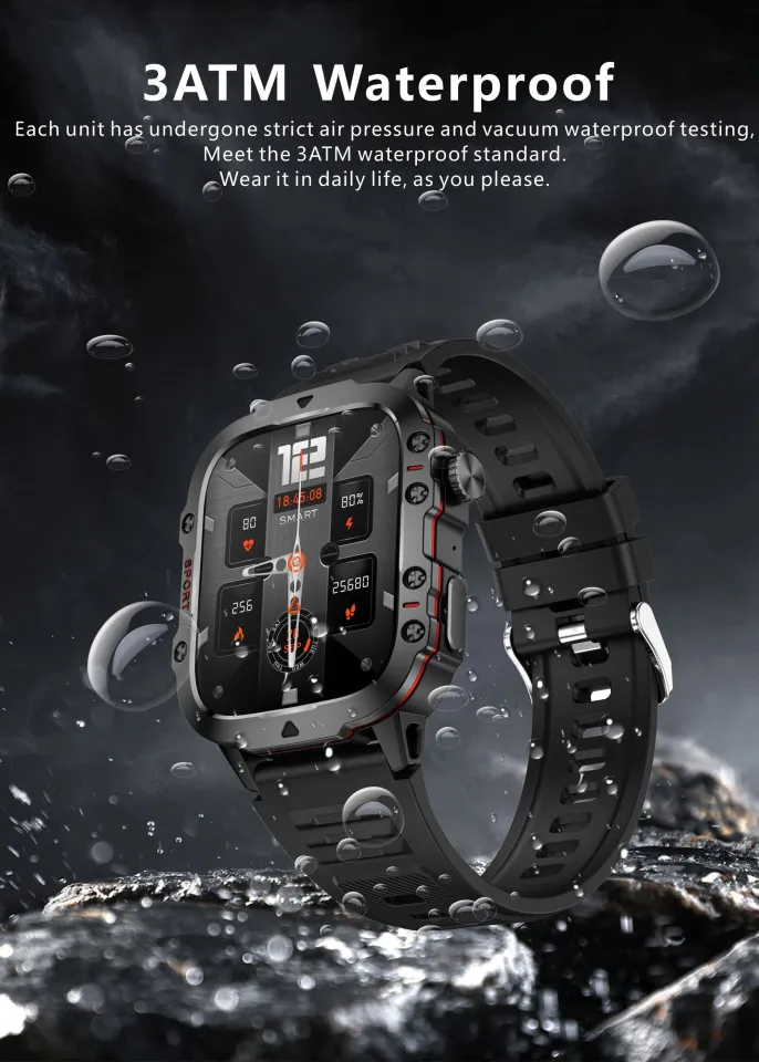 LIGE 2024 Smart Watches Men's Rugged Military Bluetooth Call Sport