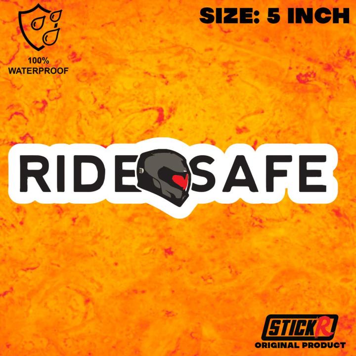 ফ্রি উপহার সহ রাইড সেফ ওয়াটারপ্রুফ স্টিকার - cycle sticker