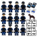 【Thriving】 16pcs Soldiers Mini Figures SWAT Series Kids Building Blocks Education Legoing Army Toys gift. 