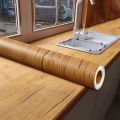 40cm Width Wood Grain PVC Wallpaper for Door Wardrobe Cupboard Table Furniture Waterproof Self Adhesive Stickers Home Decor Film.