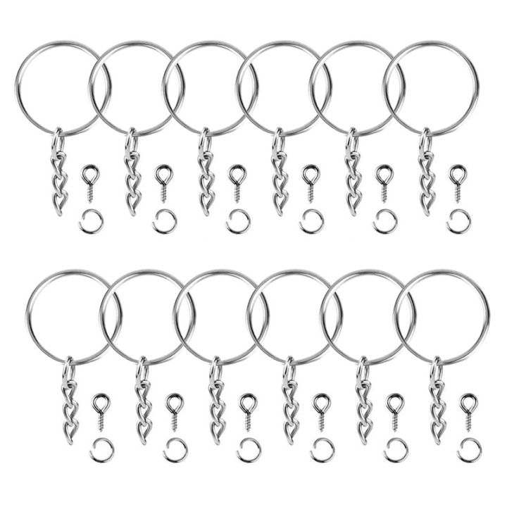 FashionApple%20150pcs%20Key%20Ring%20with%20Chain%20Split%20Jump%20Rings%20with%20Screw%20Eye%20Pins%20DIY%20Keychain%20-%20Image%202