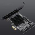 2X PCIE SATA Card 8 Port, 6Gbps SATA 3.0 PCIe Card, PCIe to SATA Controller Expansion Card, Upport 8 SATA 3.0 Devices.