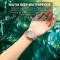 POEDAGAR Women Watch Stainless Steel Mesh Rose Gold Simple Waterproof Luminous Ladies Watches Luxury Quartz Elegant. 
