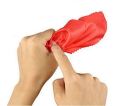 Magic Thumb Tip with Red Silk Scarf - Classic Vanishing Scarf Magic Trick - Professional Close-Up Magic Prop for Beginners - BD MAGIC SHOP.