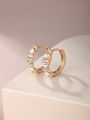 Xuping jewelry manufacturers wholesale fashion alloy earrings Korean niche single-row crystal hoop earring earrings. 