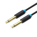 VENTION 6.5mm Audio Cable Male to Male Audio Cable HiFi Gold-plated for Guitar/Amplifier/ Microphone 10m (Black).