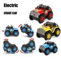 【The road to happiness Store】Stunt Electric Car Dumper Double Tumbling Bucket Electric Toys 4WD Off-road Car Model Vehicle Toys For Kids. 