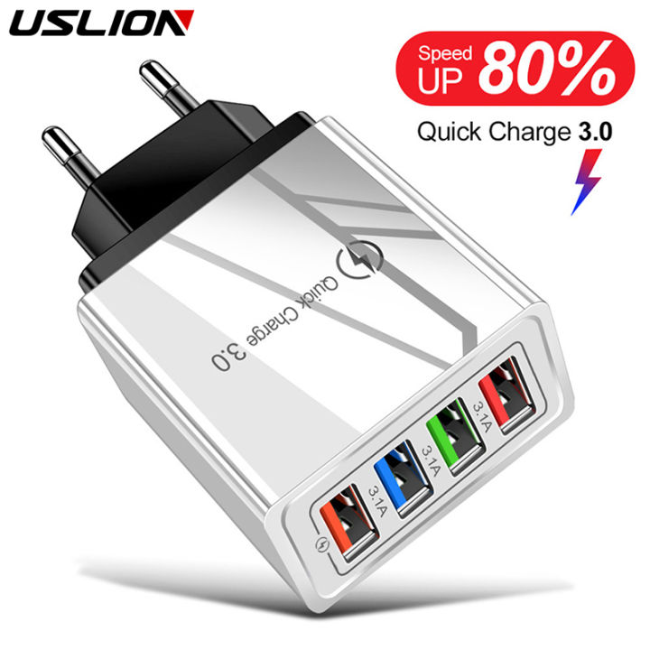 The machine charger is compatible with Samsung, the EU, the United States, iPhone3A, the USB 4 port, the USLION charger, the fast charger 3.0, for 14, 13, 12, the Mi plug wall hand