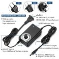 97MM Turbo Blower Fan 12V DC Female Connector 97x94x33mm Centrifugal Cooling Fan w/ AC 100V 220V Power Adapter Adjustable Speed.