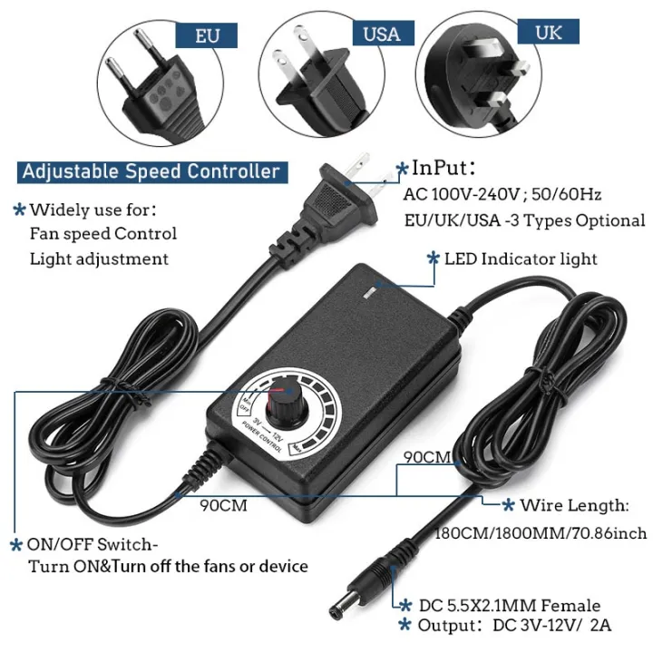 97MM%20Turbo%20Blower%20Fan%2012V%20DC%20Female%20Connector%2097x94x33mm%20Centrifugal%20Cooling%20Fan%20w/%20AC%20100V%20220V%20Power%20Adapter%20Adjustable%20Speed%20-%20Image%202
