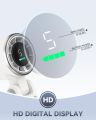 Popular Mini High-Speed Handheld Turbo Fan Smart Digital Display Wearable Personal Desk Neck Fan with Five Wind Speeds.