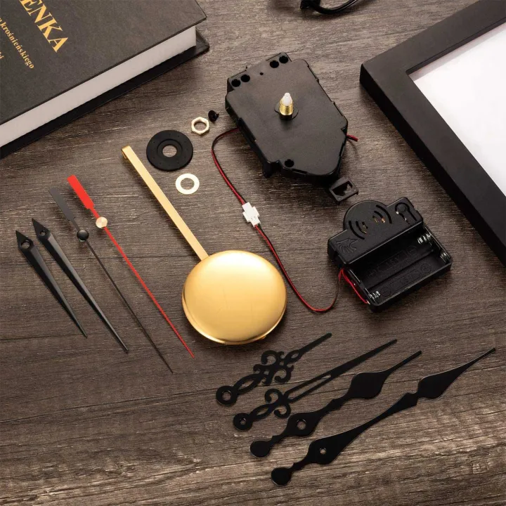 JAEEE%20Quartz%20Pendulum%20Trigger%20Clock%20Movement%20Chime%20Westminster%20Melody%20Mechanism%20Clock%20Kit%20with%203%20Pairs%20of%20Hands%20-%20Image%204