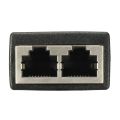 2 Port RJ45 Splitter Adapter LAN Network Ethernet Extender Connector Plug Lot 1pcs - Black. 