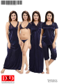 Fashionable 6 Part Nighty Dress For Ladies premium satin silk nighty night wear for women my shopee - Night Dress. 