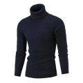 【New release】 Men Long Sleeve Sweater High Neck Men's Winter Sweater Solid Color Long Sleeve Turtleneck Top for Autumn/winter Clothing High. 