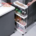 Narrow Type Multi Purpose Gap Storage Trolly Rack Multifunctional Movable Gap Storage Cart_Jess Gadget.