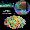 50/100pcs Colorful Outdoor Glow-in-the-Dark Garden Luminous Stones for Potted Plants Outdoor Pathways, Weddings & Festivals.