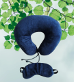 Premium Neck Pillow For Travel - 12 X14 With Eye Mask. 