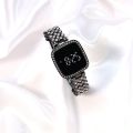 New Trend Fashion Steel Chain Diamond Women Watch Full Diamond Touch Screen LED Water Diamond Bracelet Watch. 