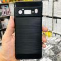 Carbon Fiber Case For Google Pixel 6 Pro Luxury Stylish Rubber Silicone Armor Designed Shockproof Flexible Camera Bumper Protective TPU Back Cover - Camera - Phone.