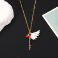 Cartoon Anime Card Captor Sakura Necklaces Key Chain Cardcaptor Sakura Clow Charm Pendant KINOMOTO Sealing Wand Statement Gift.