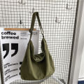 Idle Style Washed Canvas Bag Women's Large-Capacity Crossbody Bag Artistic Youth Shoulder Bag Japanese and Korean Simple Tote Bag. 