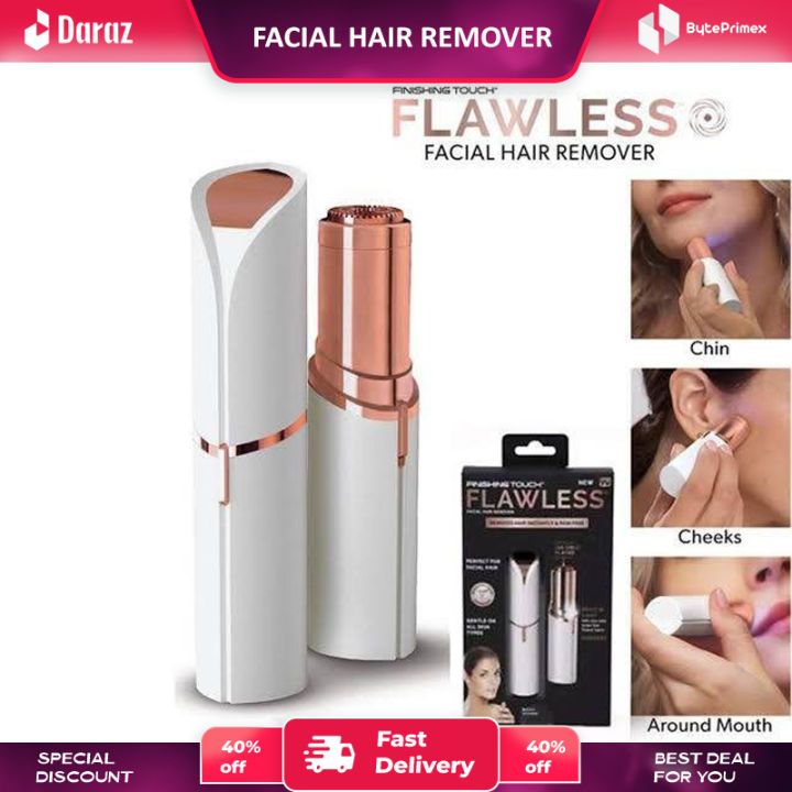 Flawless Facial Hair Remover for Women Hair Removal for Women Flowless Hair Remover Portable Electric Shaver for Cheeks Chin Perilabial & Arms