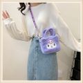 Sanrio Plush Bag Cinnamoroll Kuromi Melody Stuffed Soft Crossbody Bag Girls Birthday Gifts Kawaii Backpack Portable Handbag Toy.