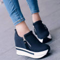 women Wedge High Heel shoes platform sneakers Fashion Shoes.