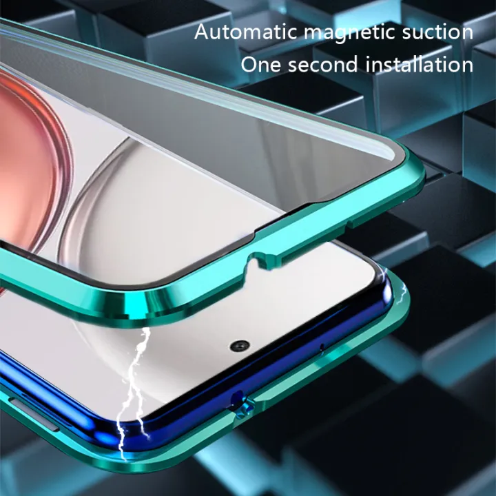Biruiqu%20For%20Honor%20X9D%20Magnetic%20Absorption%20Case%20Metal%20Frame%20Shockproof%20Double%20Sided%20Tempered%20Glass%20Magnetic%20Case%20Cover%20-%20Image%202