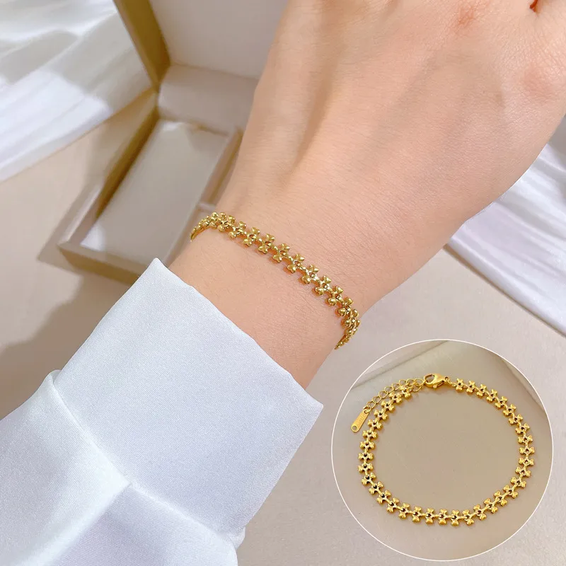 Wholesale Fashion Jewelry Bracelets Exaggerated Multi-Style Hanging Small  Keys Stainless Steel Gold Bracelet