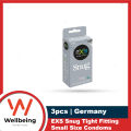 EXS Snug Tight Fitting Small Size Condoms Single Pack 3pcs Condom | Vegan Condoms. 