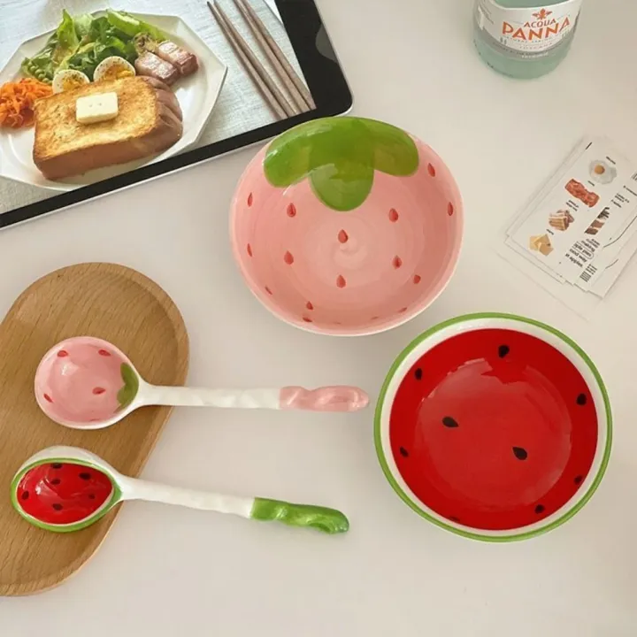 Large%20Cereal%20Bowl%20Scoop%20Watermelon%20Strawberry%20Shaped%20Hand%20Painted%20Ramen%20Spoon%20Long%20Handle%20Cute%20Kitchen%20-%20Image%208