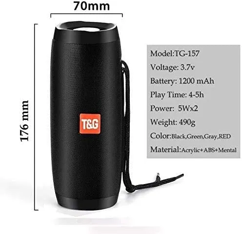 TG117%202.1%20Waterproof%20Portable%20Outdoor%20Bluetooth%20Speaker%20Bluetooth%20V4.2%20Battery%201200mAh%20-%20Image%204