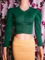[ Amena fashion ] Crop top Short body full sleeve fashionable blouse for women's.. 