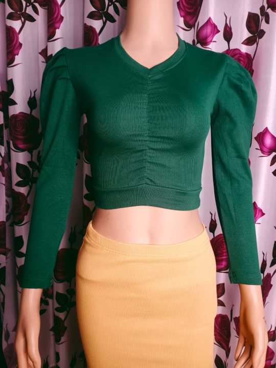 %5B%20Amena%20fashion%20%5D%20Crop%20top%20Short%20body%20full%20sleeve%20fashionable%20blouse%20for%20women's.%20-%20Image%205