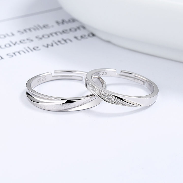 925%20sterling%20silver%20couple%20rings%20for%20men%20and%20women%20a%20pair%20of%20simple%20ins%20style%20opening%20adjustable%20couple%20rings%20for%20Valentine's%20Day%20gifts%20-%20Image%204