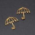 5Pcs Gold Umbrella Resin Frame Open Bezels Setting Blank Pendant Jewelry Making. 