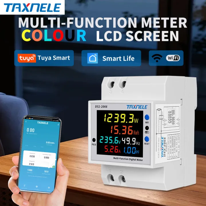TAXNELE%206%20IN1%20Display%20D52-2066%20Smart%20Meter%20AC40-300V%20Built-in%20CT%20Monitor%20Voltage%20Current%20Power%20KWH%20Electric%20Frequency%20Meter%20-%20Image%203